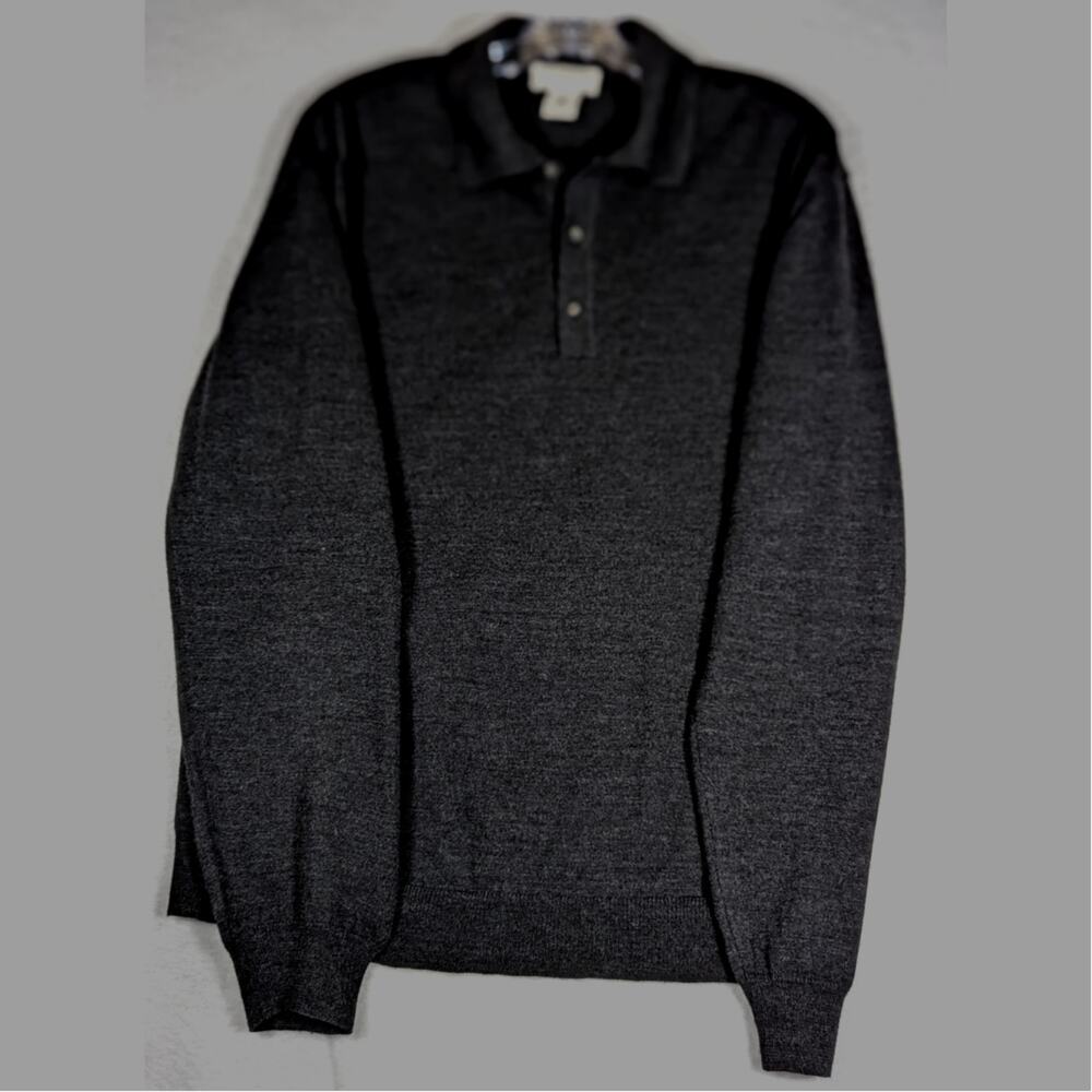 Vtge Covington Collar Sweater,50 merino wool 50 acrylic Italy Sz L Chest 44"